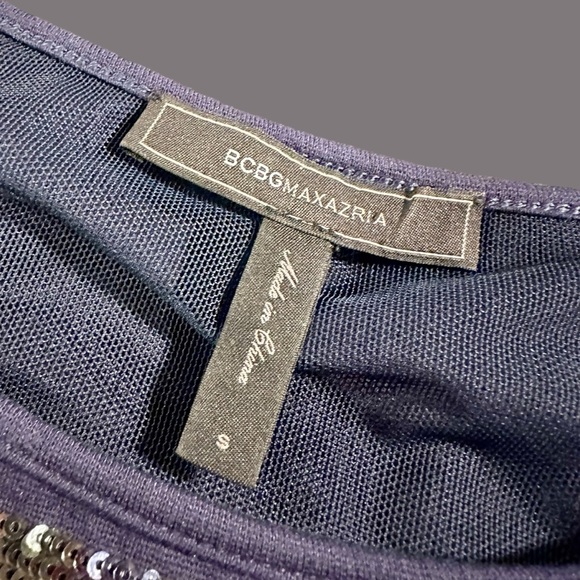 BCBGMaxAzria ‘Seri’ Bodycon Sequin Embellished Mini Dress in “Carbon Combo” Sz S - Picture 4 of 16